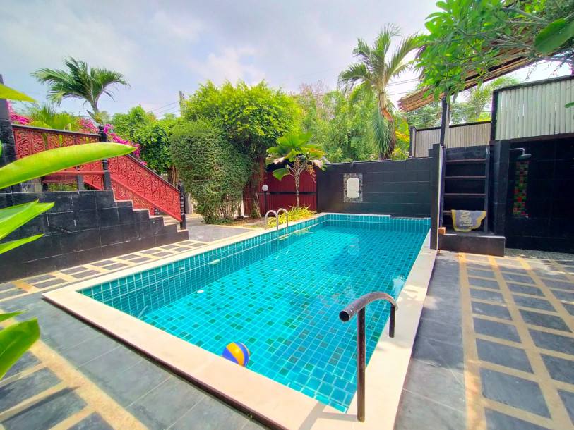 Balinese Style Four Bedroom Two Storey Home with Pool in Rawai. Pets Friendly.-4