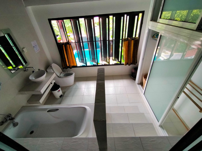 Balinese Style Four Bedroom Two Storey Home with Pool in Rawai. Pets Friendly.-13