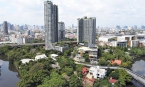 Bangkok: One Bed on High Floor with Serene Green, Canal and City Views at Sukhumvit 77, Onnut